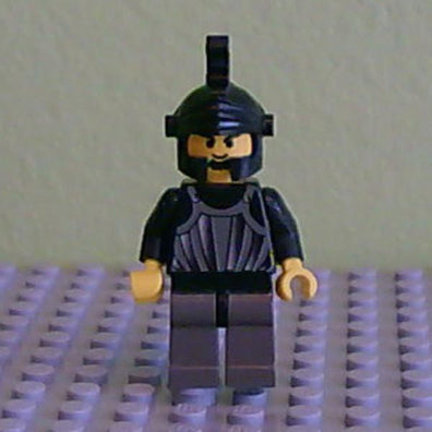 LEGO Minifigure-Knights' Kingdom I - Robber 1, Black Neck-Protector-Castle / Knights Kingdom I-CAS042-Creative Brick Builders